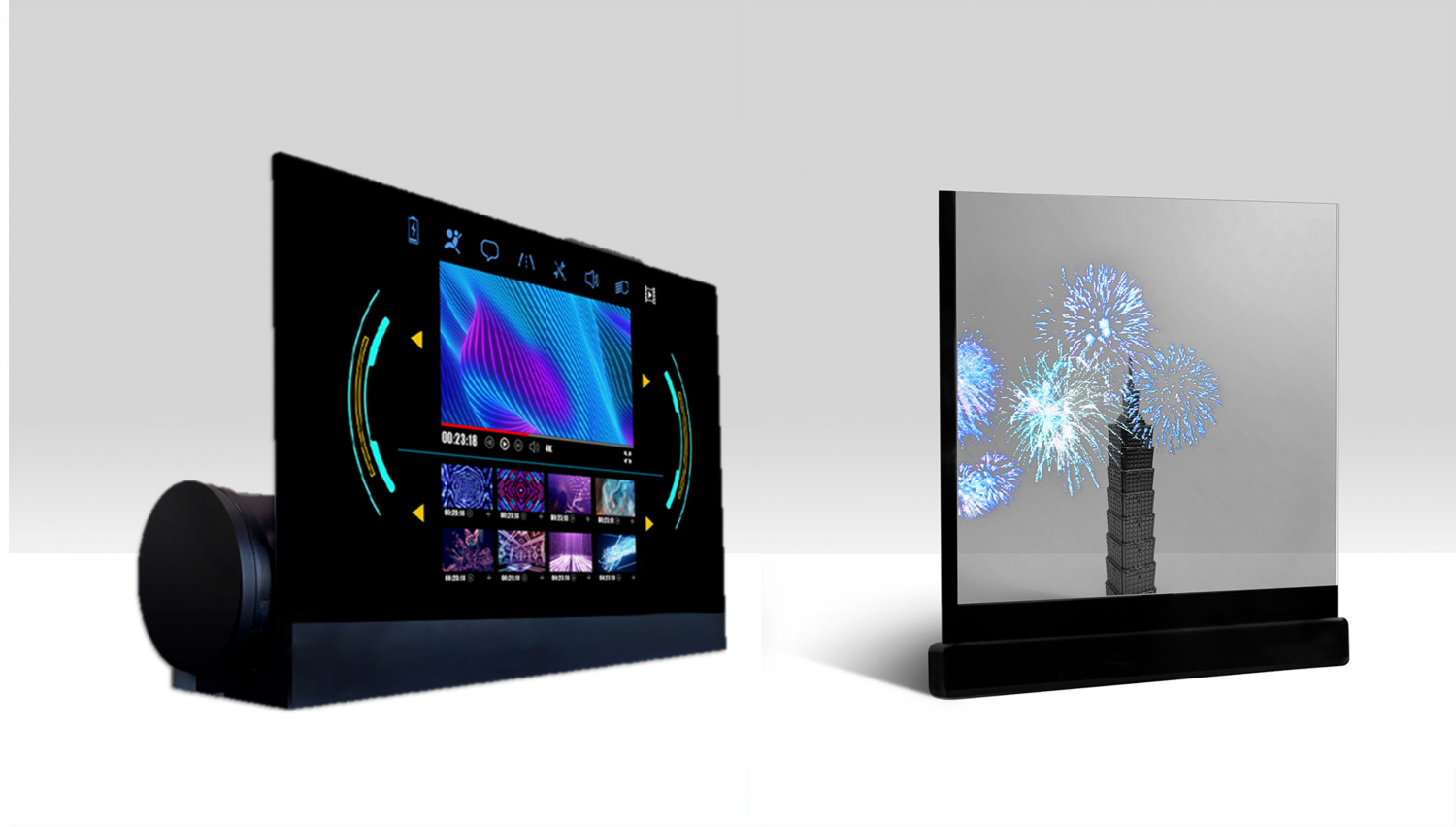 可捲式、折疊性、高透明